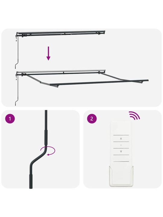 Izvelkams jumtiņš sarkans un balts 350 x 250 cm audums