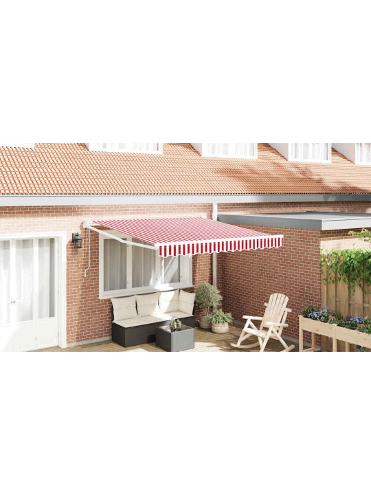 Izvelkams jumtiņš sarkans un balts 350 x 250 cm audums