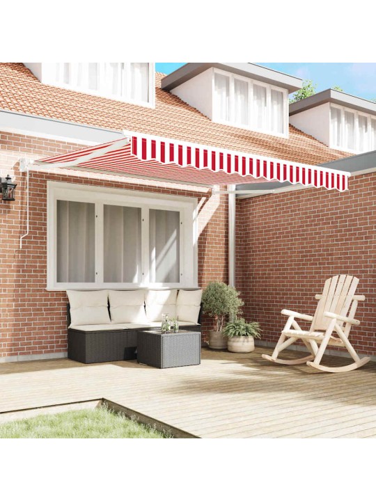 Izvelkams jumtiņš sarkans un balts 350 x 250 cm audums