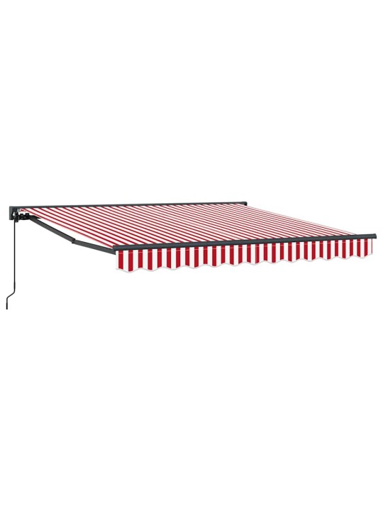 Izvelkams jumtiņš sarkans un balts svītrojums 350x250 cm audums