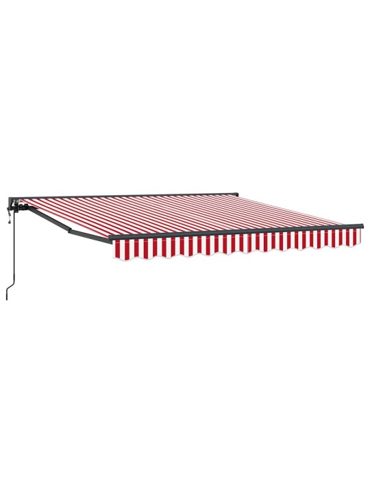 Izvelkams jumtiņš sarkans un balts svītrojums 350x250 cm audums
