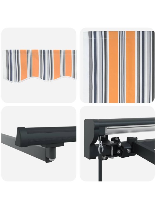 Izvelkams jumtiņš daudzkrāsains svītrains 350x250 cm audums
