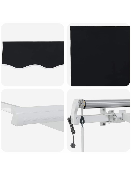 Izvelkams jumtiņš 350 x 250 cm melna