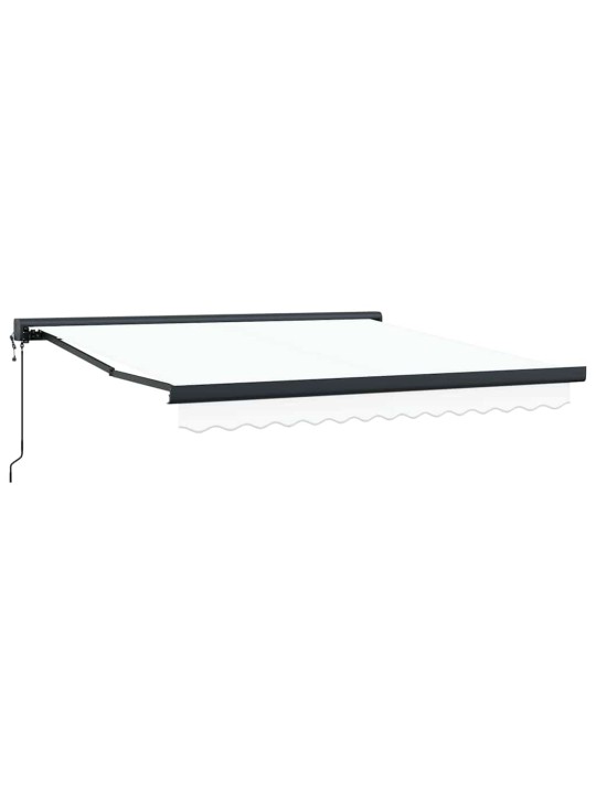 Izvelkams jumtiņš balts 350 x 250 cm audums, metāls