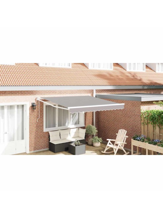 Izvelkams jumtiņš gaiši pelēka 350 x 250 cm audums