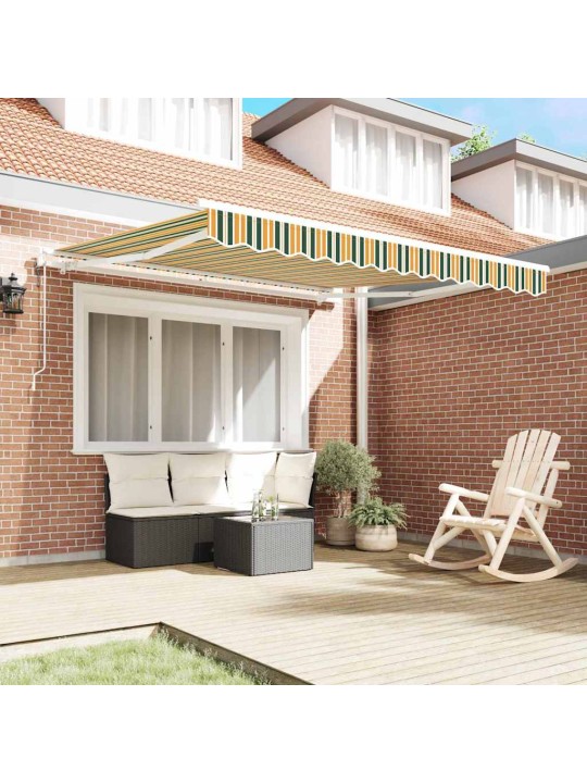 Izvelkams jumtiņš 350 x 250 cm zaļa un dzeltena
