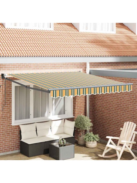 Izvelkams jumtiņš zaļa un dzeltena 350 x 250 cm audums