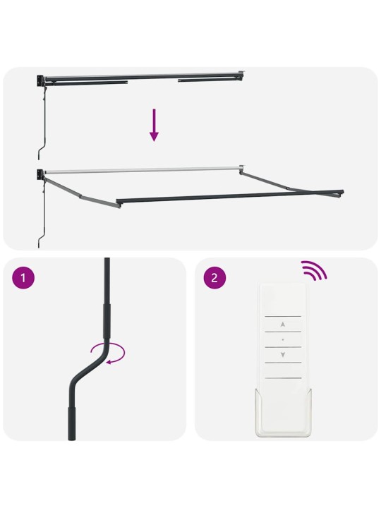 Izvelkams jumtiņš zaļa un dzeltena 350 x 250 cm audums