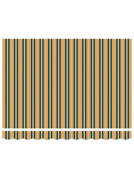 Izvelkams jumtiņš zaļa un dzeltena 350 x 250 cm audums, metāls