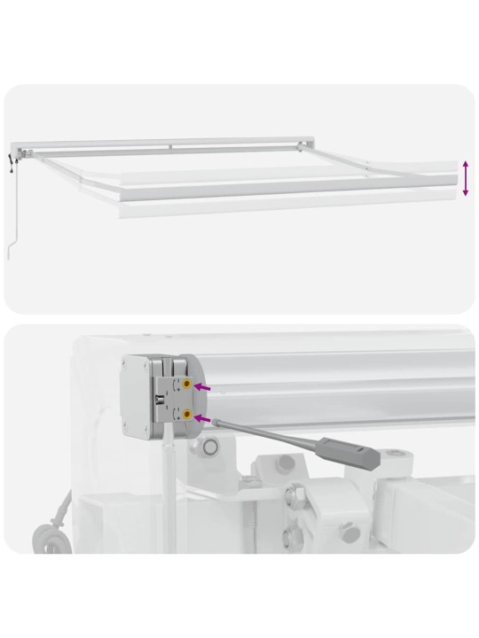 Izvelkams jumtiņš zaļa un dzeltena 350 x 250 cm audums, metāls