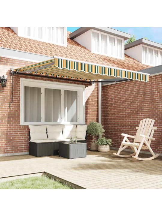 Izvelkams jumtiņš zaļš un dzeltenš 350x250 cm audums