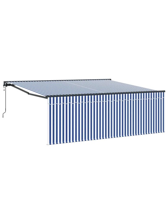 Izvelkams jumtiņš zila un antracīta 400 × 300 cm