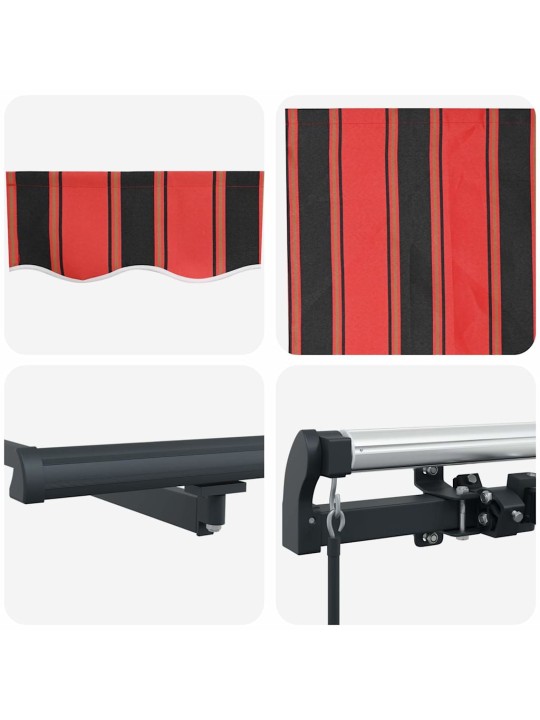 Izvelkams jumtiņš oranža un brūna 400 × 300 cm audums