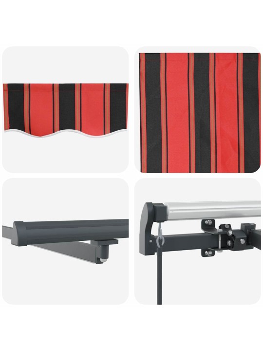 Izvelkams jumtiņš oranža un brūna 400 × 300 cm audums