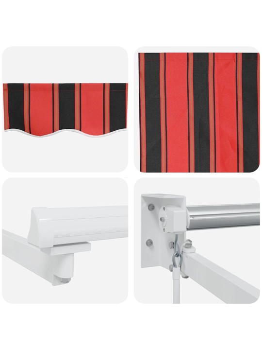 Izvelkams jumtiņš oranža un brūna 400 × 300 cm poliesters