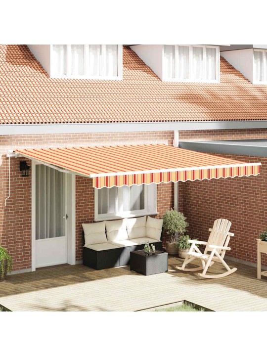 Izvelkams jumtiņš dzeltena un oranža 400 × 300 cm poliesters