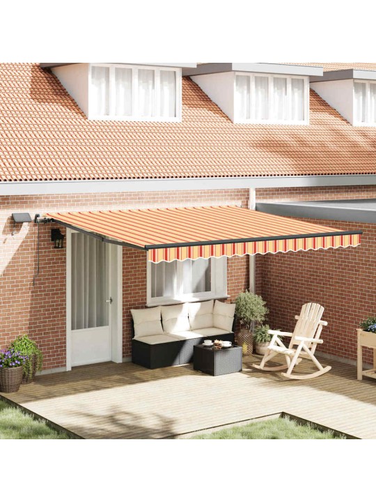 Izvelkams jumtiņš dzeltena un oranža 400 × 300 cm audums
