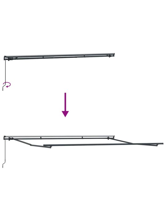 Izvelkams jumtiņš sarkans un balts 400 × 300 cm audums