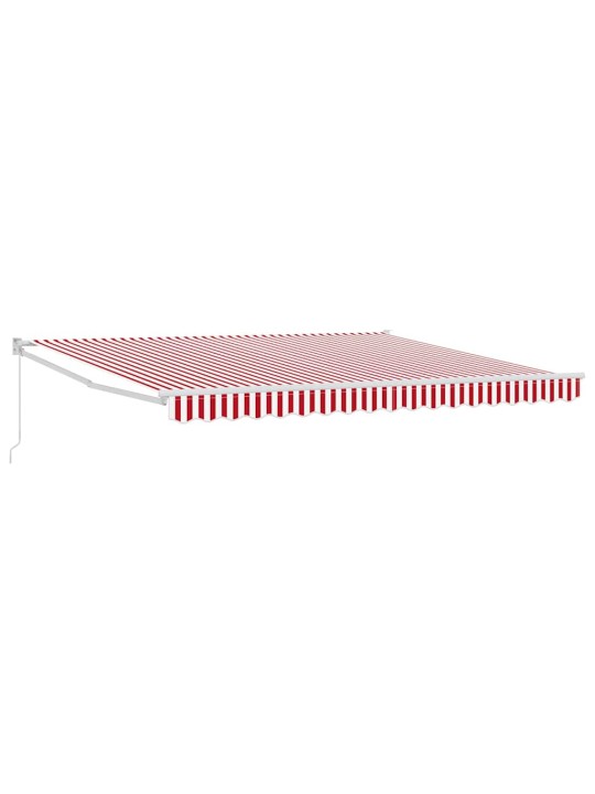 Izvelkams jumtiņš sarkans un balts 400 × 300 cm poliesters