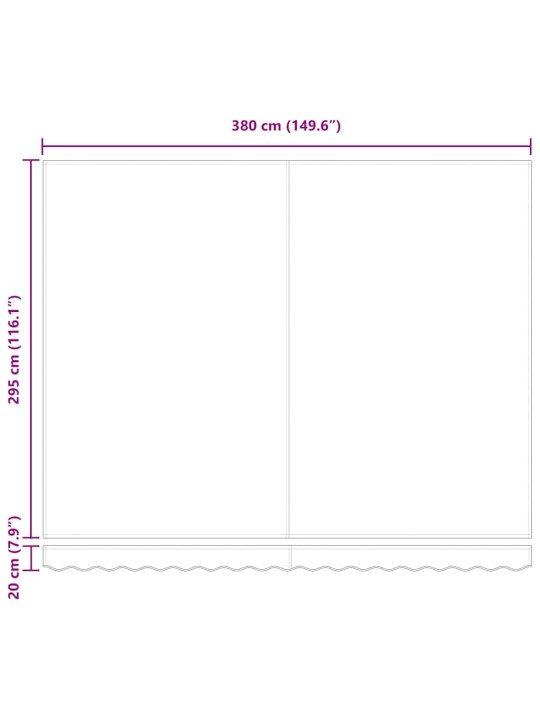 Rokas markīze daudzkrāsains 400 × 300 cm audums