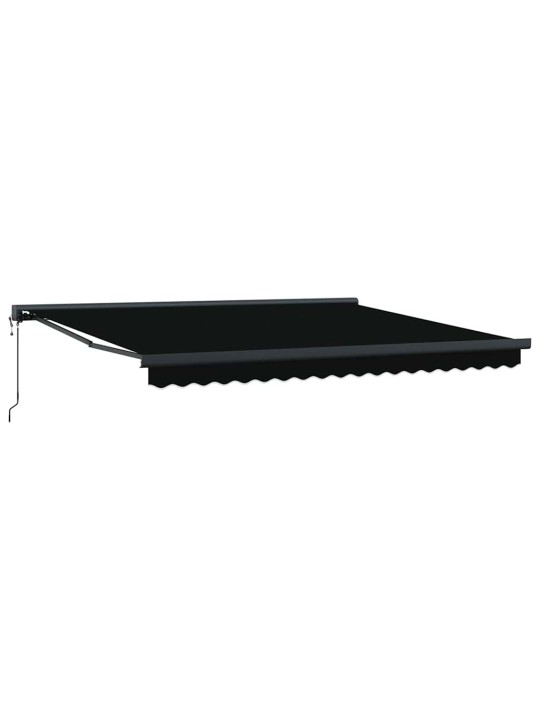 Izvelkams jumtiņš melna 400 × 300 cm audums, metāls