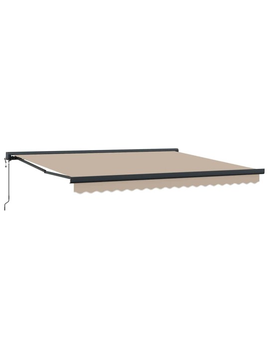 Izvelkams jumtiņš bēša 400 × 300 cm audums, metāls