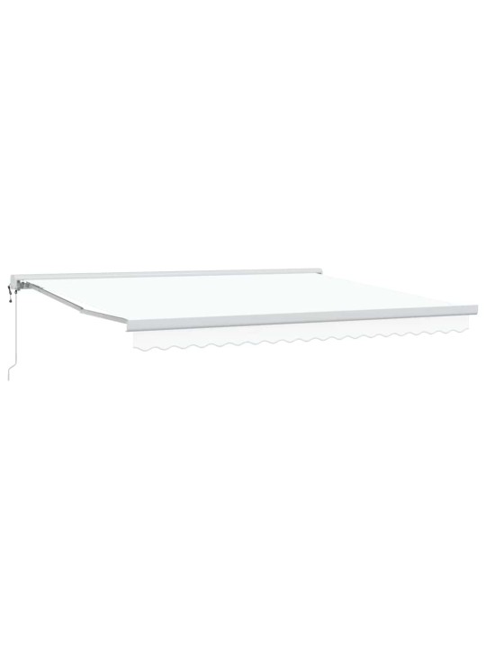 Izvelkams jumtiņš balts 400 × 300 cm audums, metāls