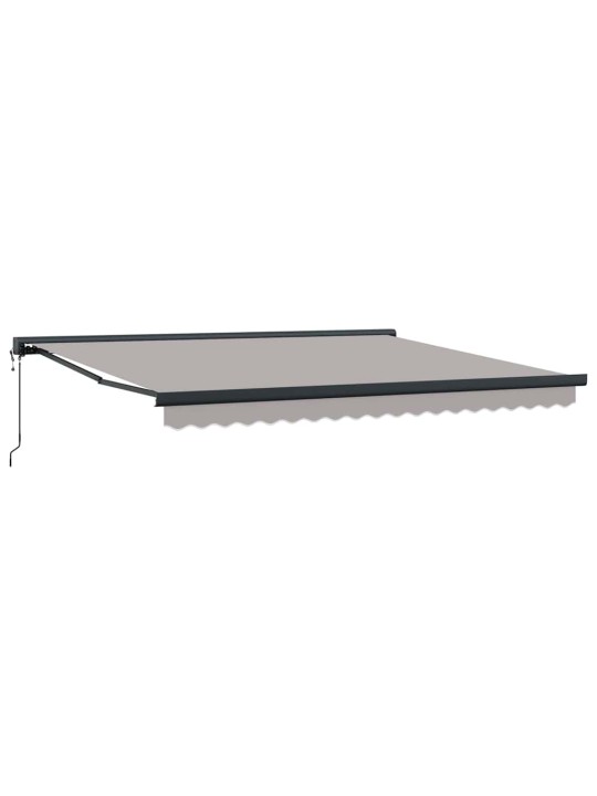Izvelkams jumtiņš gaiši pelēka 400 × 300 cm audums, metāls