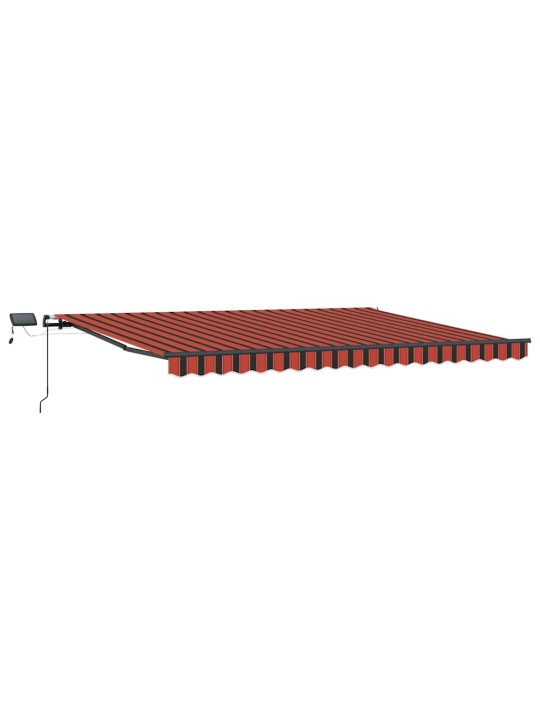 Izvelkams jumtiņš oranža un brūna 400 × 350 cm audums