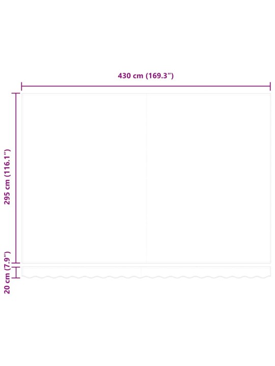 Izvelkams jumtiņš zila un balta 450x300 cm audums