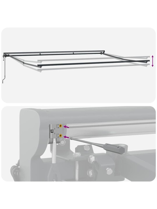 Izvelkams jumtiņš zila un balta 450x300 cm audums