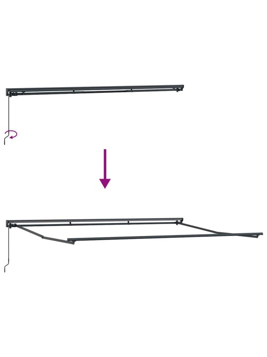 Izvelkams jumtiņš zils un balts 450 × 300 cm audums