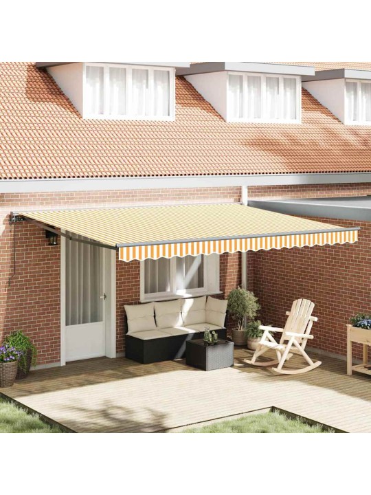Izvelkams jumtiņš oranža un balta 450x300 cm audums