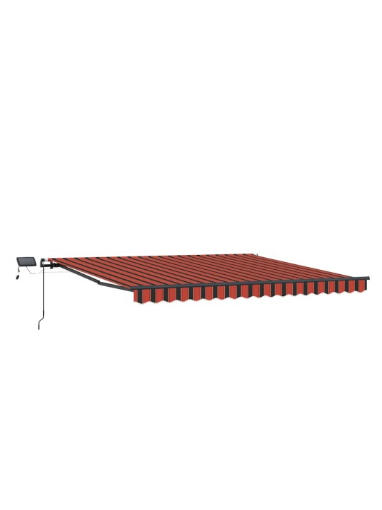 Izvelkams jumtiņš oranža un brūna 450 × 300 cm audums