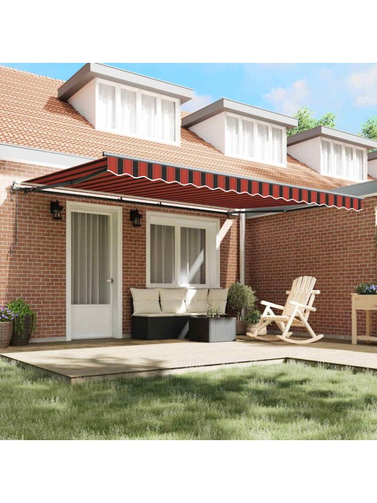 Izvelkams jumtiņš oranža un brūna 450 × 300 cm audums