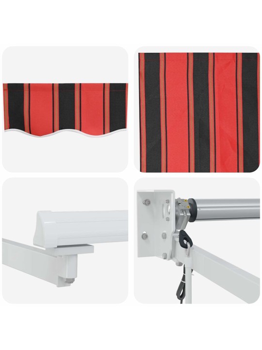 Izvelkams jumtiņš oranžs un brūns 450 × 300 cm audums, metāls