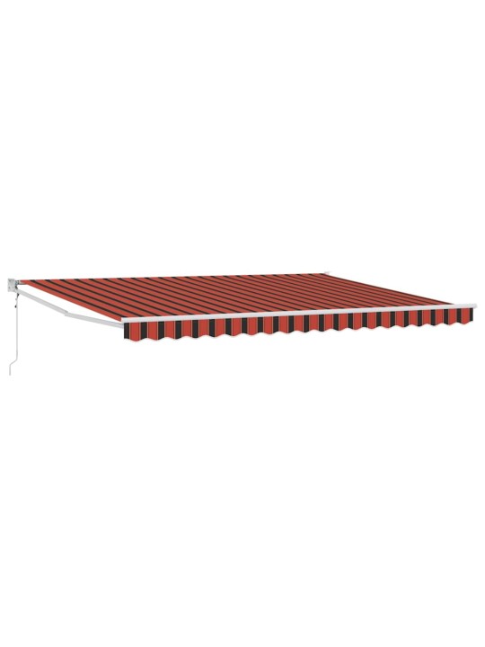 Izvelkams jumtiņš oranžs un brūns 450 × 300 cm audums, metāls
