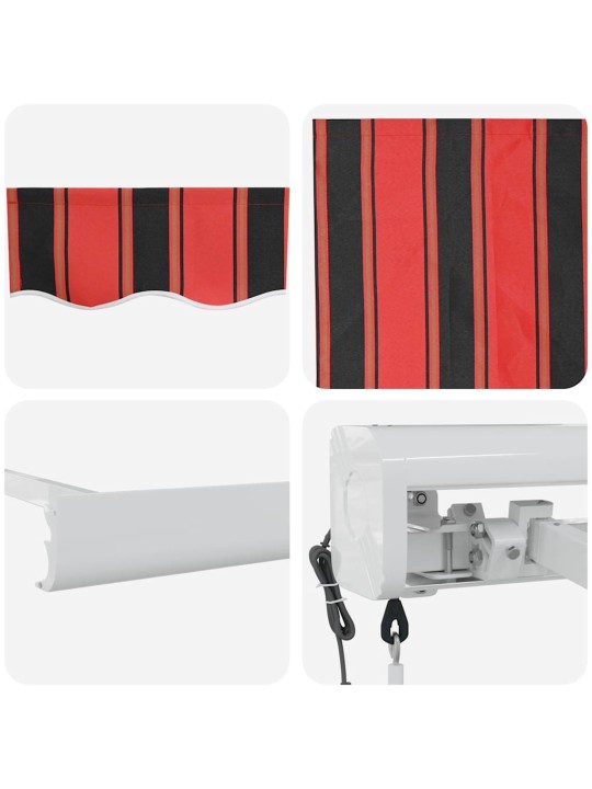 Izvelkams jumtiņš oranža un brūna 450 × 300 cm audums, metāls
