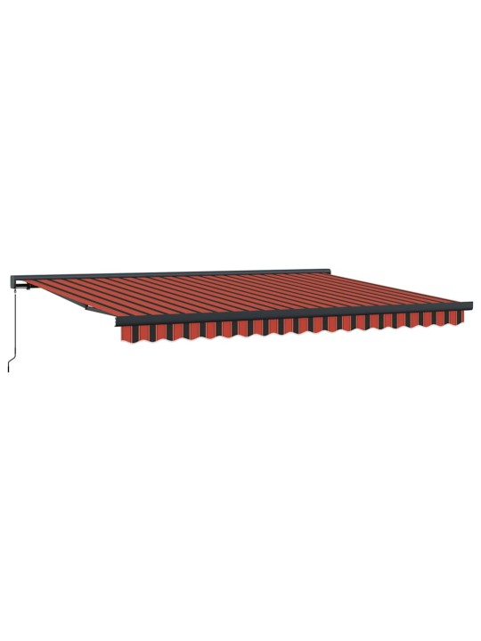 Izvelkams jumtiņš oranžs un brūns 450 × 300 cm audums un metāls