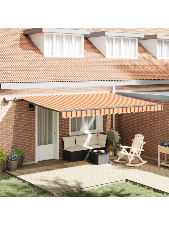 Izvelkams jumtiņš dzeltena un oranža 450 × 300 cm audums