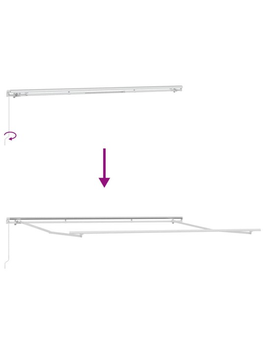 Izvelkams jumtiņš sarkana, balta 450 × 300 cm audums