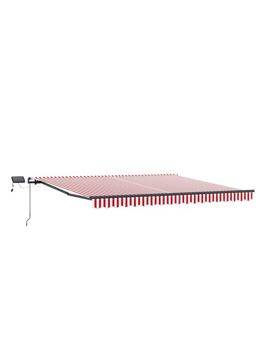 Izvelkams jumtiņš sarkans un balts 450 × 300 cm audums