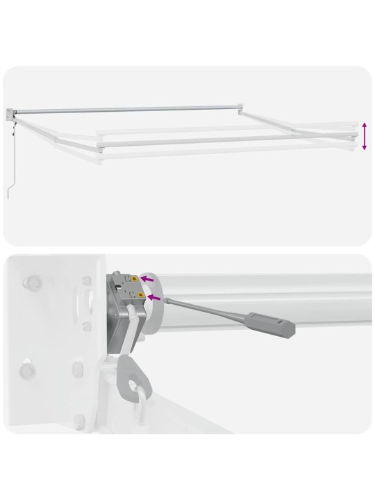 Izvelkams jumtiņš melna 450 × 300 cm poliesters un metāls