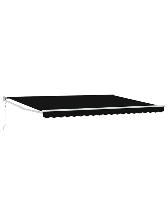 Izvelkams jumtiņš melna 450 × 300 cm poliesters un metāls
