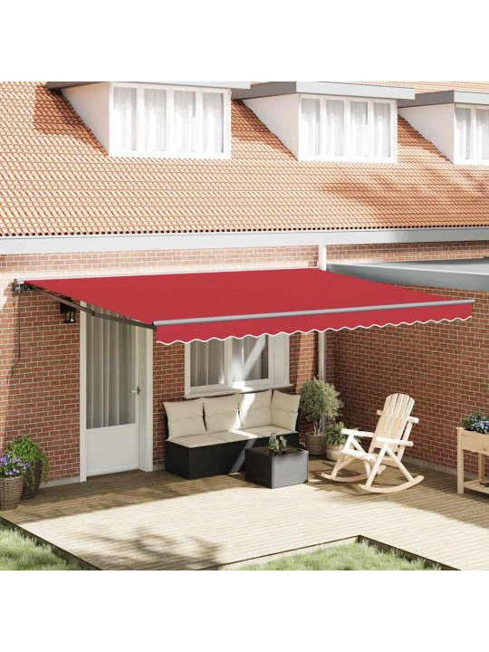 Izvelkams jumtiņš manuāls sarkana 450x300 cm audums