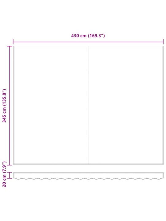 Markīze dzeltena un oranža dzeltena un oranža 450 × 350 cm