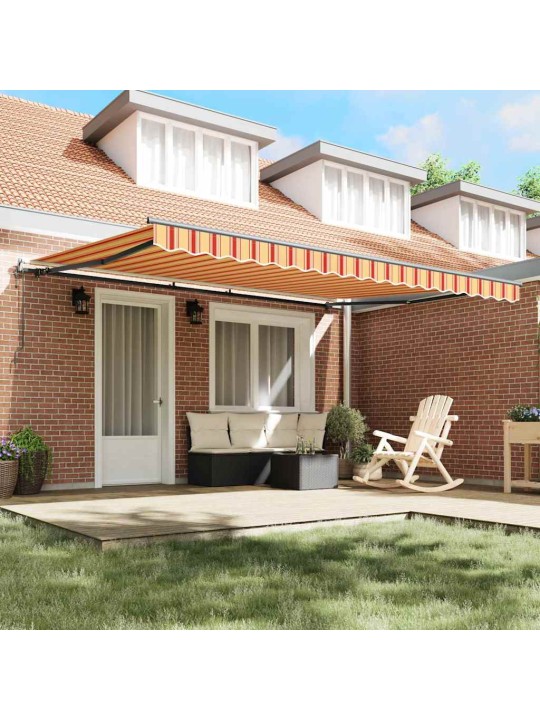 Izvelkams jumtiņš dzeltena un oranža 450 × 350 cm audums