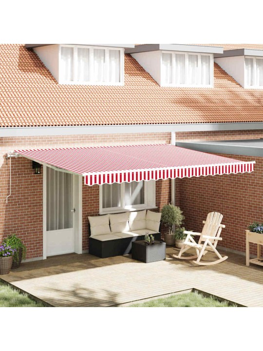 Izvelkams jumtiņš 450 × 350 cm sarkans un balts