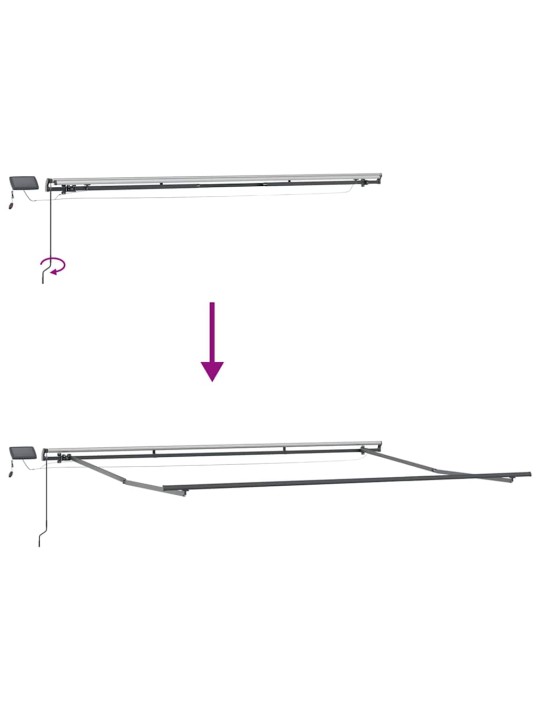 Izvelkams jumtiņš sarkans un balts 450 × 350 cm audums