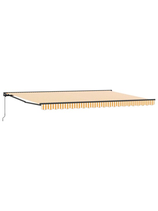 Izvelkams jumtiņš manuāls oranža un balta 500x300 cm audums